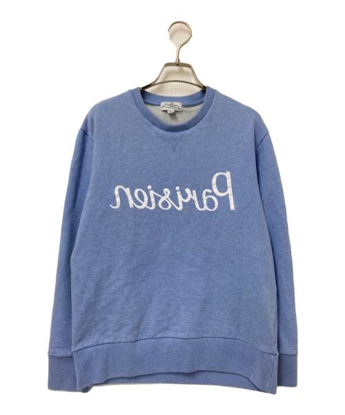 maison kitsune（メゾンキツネ）maison kitsune (メゾンキツネ) ロゴスウェット ブルー サイズ:Mの古着・服飾アイテム