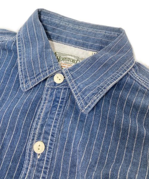 HOUSTON（ヒューストン）HOUSTON (ヒューストン) デニムシャツ インディゴ サイズ:Lの古着・服飾アイテム