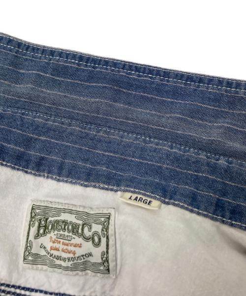 HOUSTON（ヒューストン）HOUSTON (ヒューストン) デニムシャツ インディゴ サイズ:Lの古着・服飾アイテム