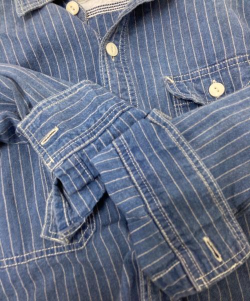 HOUSTON（ヒューストン）HOUSTON (ヒューストン) デニムシャツ インディゴ サイズ:Lの古着・服飾アイテム
