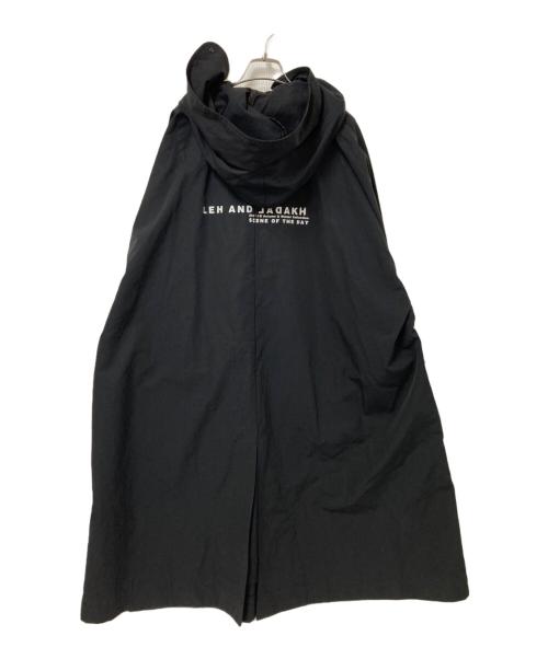 Leh（レー）Leh (レー) バックプリントフーデッドコート ブラック サイズ:Mの古着・服飾アイテム