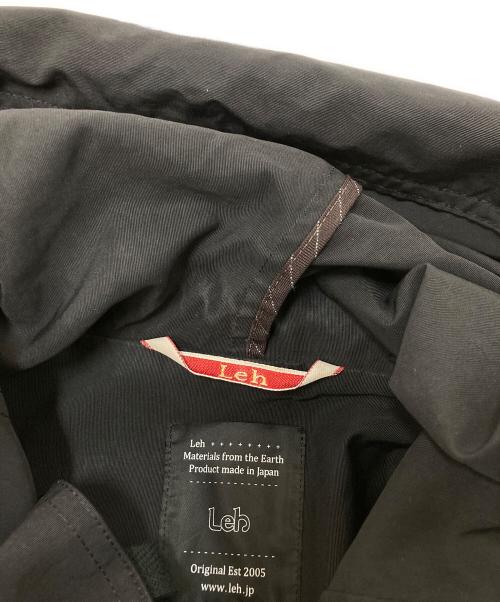 Leh（レー）Leh (レー) バックプリントフーデッドコート ブラック サイズ:Mの古着・服飾アイテム