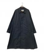 TOMORROW LANDトゥモローランド）の古着「コットンナイロンツイル ステンカラーコート」｜ブラック