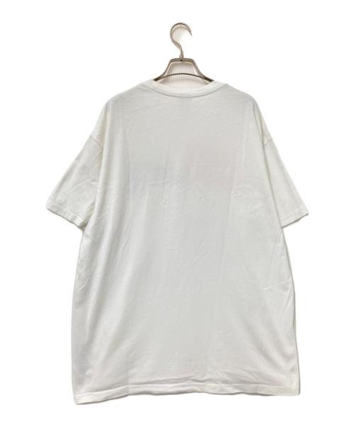 NIKE（ナイキ）NIKE (ナイキ) stussy (ステューシー) コラボプリントTシャツ ホワイト×オレンジ サイズ:Lの古着・服飾アイテム