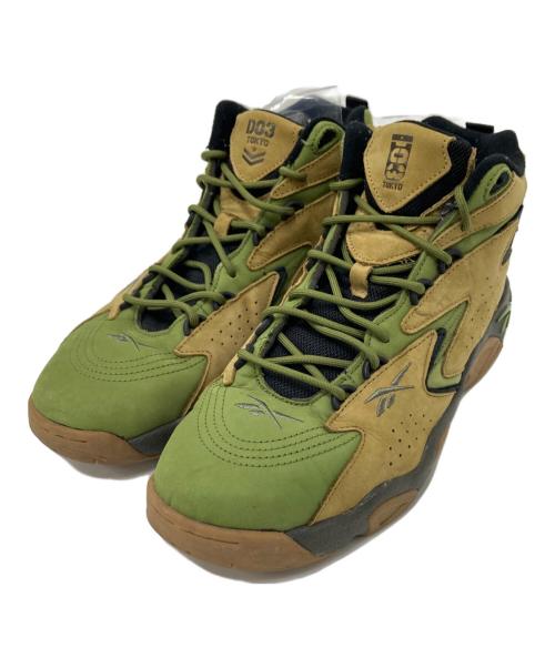 REEBOK（リーボック）REEBOK (リーボック) ATMOS (アトモス) MOBIUS ベージュ×グリーン サイズ:28.5cmの古着・服飾アイテム