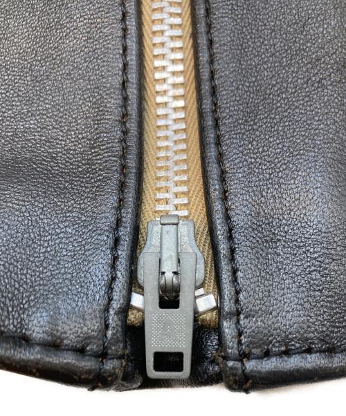 ADDICT CLOTHES（アディクト クローズ）ADDICT CLOTHES (アディクト クローズ) ダブルライダースレザージャケット ブラック サイズ:40の古着・服飾アイテム