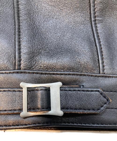 ADDICT CLOTHES（アディクト クローズ）ADDICT CLOTHES (アディクト クローズ) ダブルライダースレザージャケット ブラック サイズ:40の古着・服飾アイテム