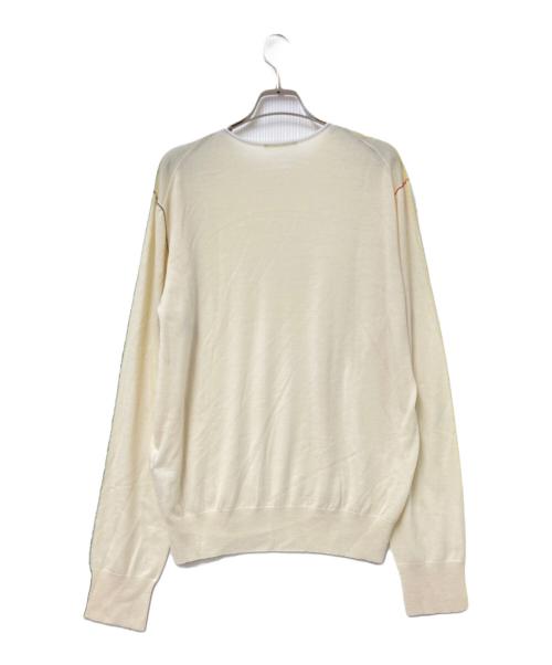 CELINE（セリーヌ）CELINE (セリーヌ) デザインニット ホワイト サイズ:Lの古着・服飾アイテム