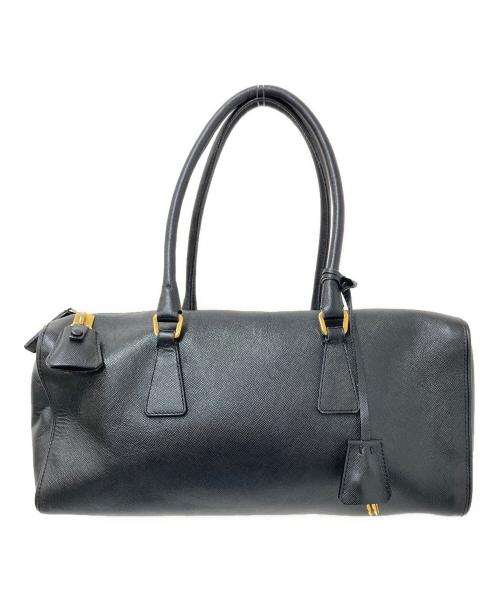 PRADA（プラダ）PRADA (プラダ) サフィアーノレザーボストンバッグ ブラック サイズ:下記参照の古着・服飾アイテム