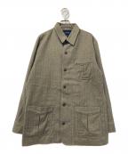 LAND'S ENDランズエンド）の古着「ヘリンボーンジャケット」｜ベージュ