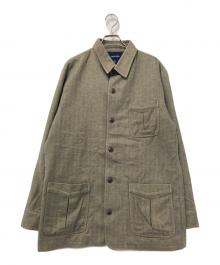 LAND'S END（ランズエンド）の古着「ヘリンボーンジャケット」｜ベージュ