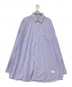 FATエフエーティー）の古着「ストライプシャツ」｜ブルー