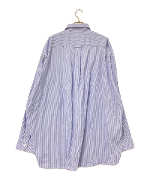 FAT（エフエーティー）FAT (エフエーティー) ストライプシャツ ブルー サイズ:JUMBOの古着・服飾アイテム