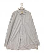 FATエフエーティー）の古着「ストライプシャツ」｜ベージュ