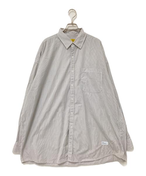 FAT（エフエーティー）FAT (エフエーティー) ストライプシャツ ベージュ サイズ:JUMBOの古着・服飾アイテム