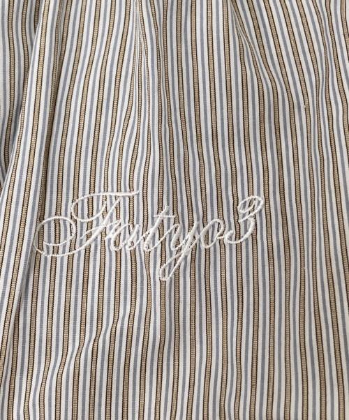 FAT（エフエーティー）FAT (エフエーティー) ストライプシャツ ベージュ サイズ:JUMBOの古着・服飾アイテム