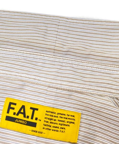 FAT（エフエーティー）FAT (エフエーティー) ストライプシャツ ベージュ サイズ:JUMBOの古着・服飾アイテム