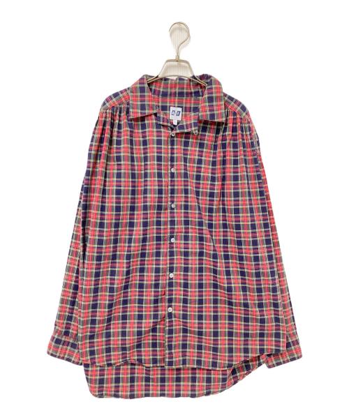 AiE（エーアイイー）AiE (エーアイイー) チェックシャツ レッド×ネイビー サイズ:Lの古着・服飾アイテム