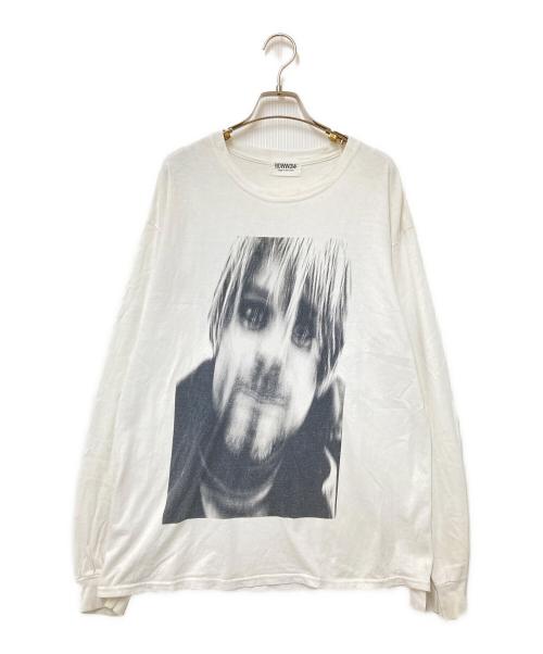 BOWWOW（バウワウ）BOWWOW (バウワウ) プリントカットソー ホワイト サイズ:Lの古着・服飾アイテム