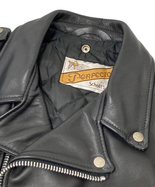 Schott（ショット）shott (ショット) レザーライダースジャケット ブラック サイズ:42の古着・服飾アイテム