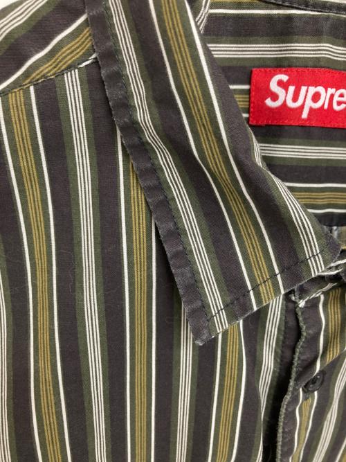 SUPREME（シュプリーム）SUPREME (シュプリーム) Loose Fit Multi Stripe S/S Shirt グリーン サイズ:Lの古着・服飾アイテム