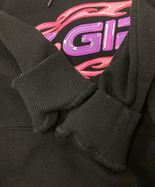 X-GIRL（エックスガール）X-GIRL (エックスガール) TRIBAL OVAL LOGO SWEAT HOODIE ブラック サイズ:Sの古着・服飾アイテム