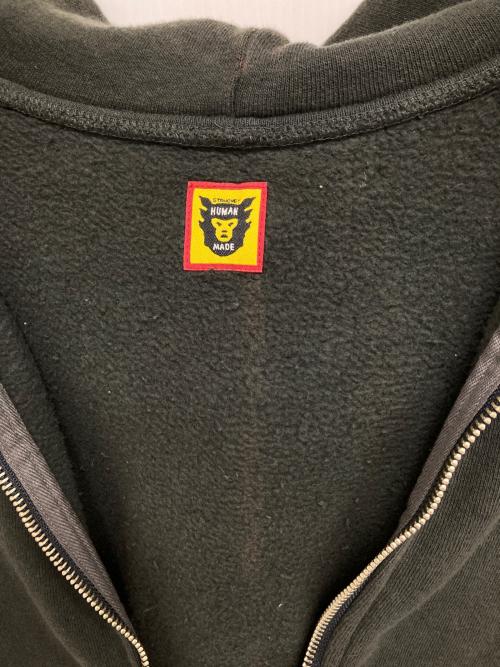HUMAN MADE（ヒューマンメイド）HUMAN MADE (ヒューマンメイド) バックロゴジップパーカー グレー サイズ:Lの古着・服飾アイテム
