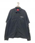 SUPREMEシュプリーム）の古着「Thermal Work Shirt」｜ブラック