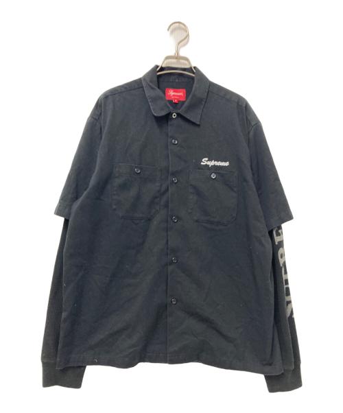 SUPREME（シュプリーム）SUPREME (シュプリーム) Thermal Work Shirt ブラック サイズ:Mの古着・服飾アイテム