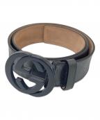 GUCCIグッチ）の古着「インターロッキングGGベルト」｜ブラック