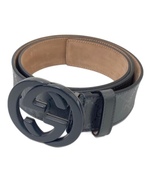 GUCCI（グッチ）GUCCI (グッチ) インターロッキングGGベルト ブラック サイズ:下記参照の古着・服飾アイテム