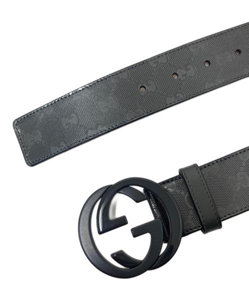 GUCCI（グッチ）GUCCI (グッチ) インターロッキングGGベルト ブラック サイズ:下記参照の古着・服飾アイテム