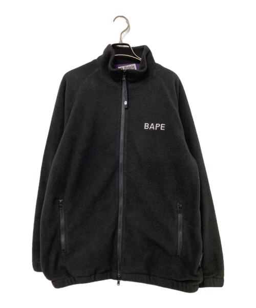 A BATHING APE（ア ベイシング エイプ）A BATHING APE (ア ベイシング エイプ) フリースジャケット ブラック サイズ:XSの古着・服飾アイテム