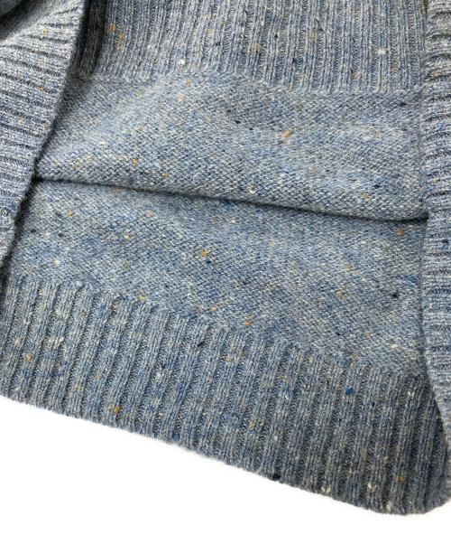 L.L.Bean（エルエルビーン）L.L.Bean (エルエルビーン) エルボーパッチ付ハーフジップウールニット ブルー サイズ:Mの古着・服飾アイテム