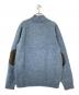 L.L.Bean (エルエルビーン) エルボーパッチ付ハーフジップウールニット ブルー サイズ:M：4500円