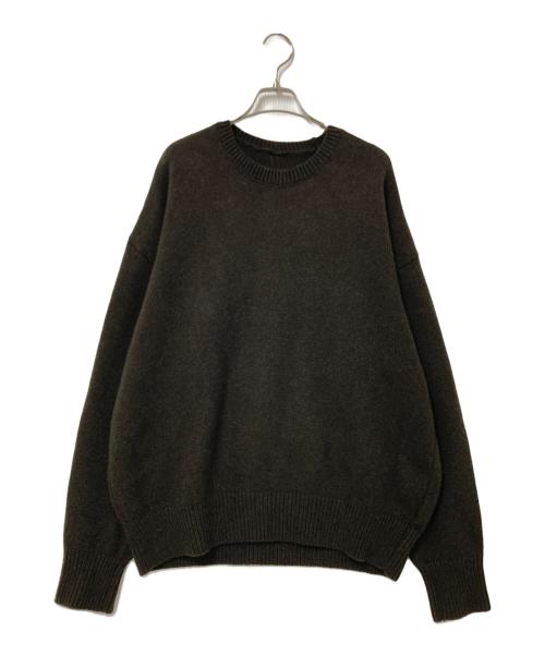 stein（シュタイン）stein (シュタイン) EX FINE LAMBS CREW NECK KNIT LS ブラウン サイズ:Sの古着・服飾アイテム