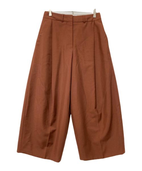 JIL SANDER（ジルサンダー）JIL SANDER (ジルサンダー) ウールモヘアワイドスラックス ブラウン サイズ:34の古着・服飾アイテム