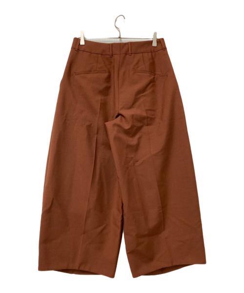 JIL SANDER（ジルサンダー）JIL SANDER (ジルサンダー) ウールモヘアワイドスラックス ブラウン サイズ:34の古着・服飾アイテム