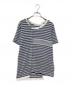 YOHJI YAMAMOTOヨウジヤマモト）の古着「半袖ボーダーTシャツ」｜ネイビー×ホワイト