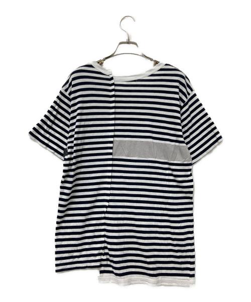 YOHJI YAMAMOTO（ヨウジヤマモト）YOHJI YAMAMOTO (ヨウジヤマモト) 半袖ボーダーTシャツ ネイビー×ホワイト サイズ:3の古着・服飾アイテム