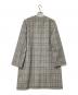 A.P.C. (アーペーセー) チェックノーカラーコート ホワイト×ブラック サイズ:38：5000円