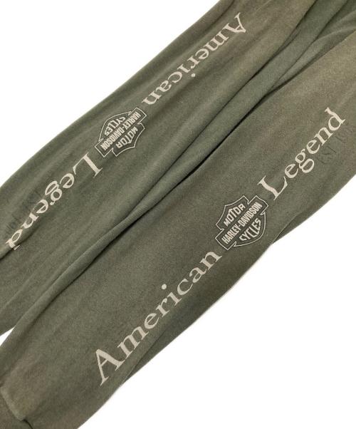 HARLEY-DAVIDSON（ハーレーダビッドソン）HARLEY-DAVIDSON (ハーレーダビッドソン) ロングスリーブカットソー グリーン サイズ:Lの古着・服飾アイテム