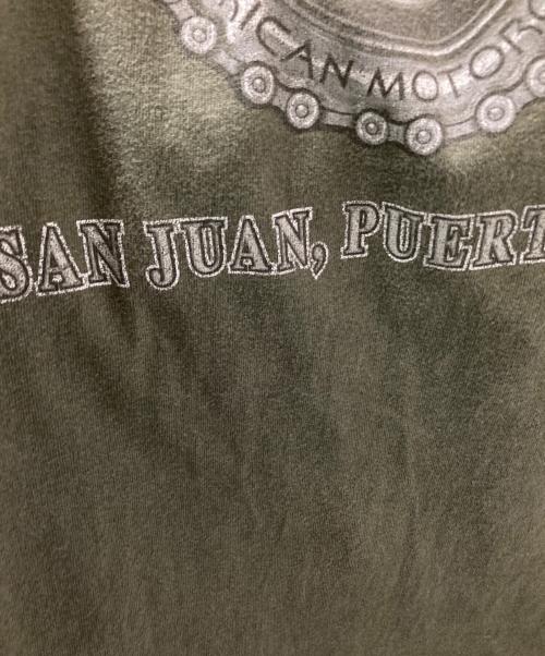 HARLEY-DAVIDSON（ハーレーダビッドソン）HARLEY-DAVIDSON (ハーレーダビッドソン) ロングスリーブカットソー グリーン サイズ:Lの古着・服飾アイテム