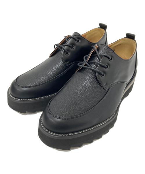 WYM LIDNM（ウィム バイ リドム）WYM LIDNM (ウィム バイ リドム) ハイソール プレーントゥシューズ ブラック サイズ:下記参照の古着・服飾アイテム