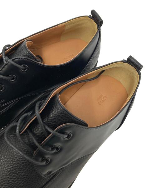 WYM LIDNM（ウィム バイ リドム）WYM LIDNM (ウィム バイ リドム) ハイソール プレーントゥシューズ ブラック サイズ:下記参照の古着・服飾アイテム