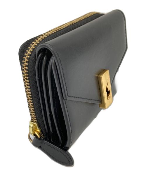 POLO BY RALPH LAUREN（ポロ バイ ラルフローレン）POLO BY RALPH LAUREN (ポロ バイ ラルフローレン) 3つ折り長財布 ブラック サイズ:下記参照の古着・服飾アイテム