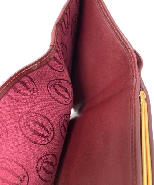 Cartier（カルティエ）Cartier (カルティエ) マストラインがま口二つ折り財布 ボルドー サイズ:下記参照の古着・服飾アイテム