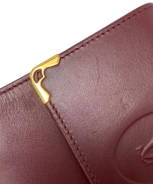 Cartier（カルティエ）Cartier (カルティエ) マストラインがま口二つ折り財布 ボルドー サイズ:下記参照の古着・服飾アイテム