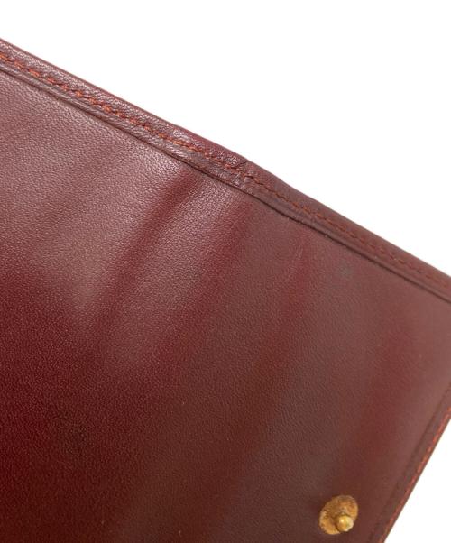 Cartier（カルティエ）Cartier (カルティエ) マストラインがま口二つ折り財布 ボルドー サイズ:下記参照の古着・服飾アイテム