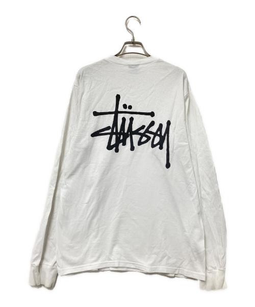 stussy（ステューシー）stussy (ステューシー) ロングスリーブカットソー ホワイト サイズ:Mの古着・服飾アイテム